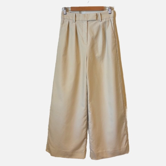 Banana Republic Cruise Wide Leg Pant High Waisted Maverick Tan Women’s 2 Petite - Picture 5 of 13